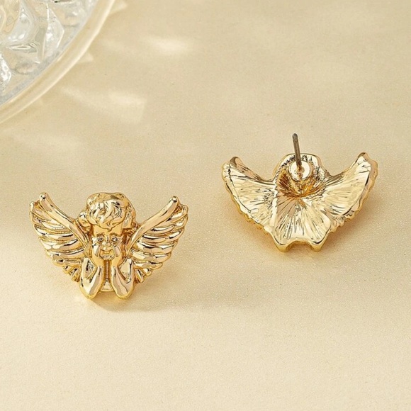 Golden Angel Earrings - Picture 5 of 6